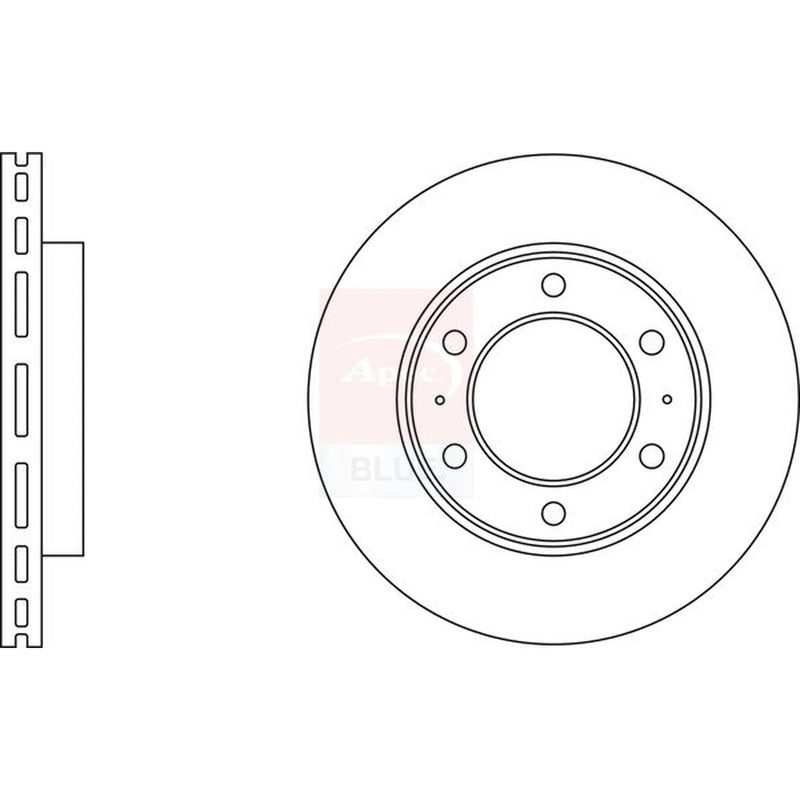 Apec 2 x Vented Front Brake Discs SDK6690