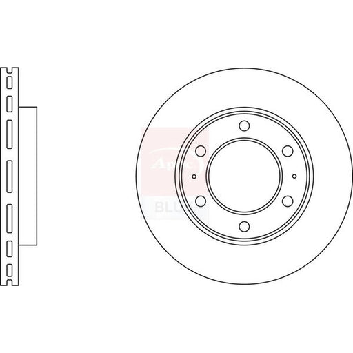Apec 2 x Vented Front Brake Discs SDK6690