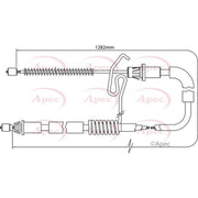 Apec Handbrake Cable Right Rear CAB1181