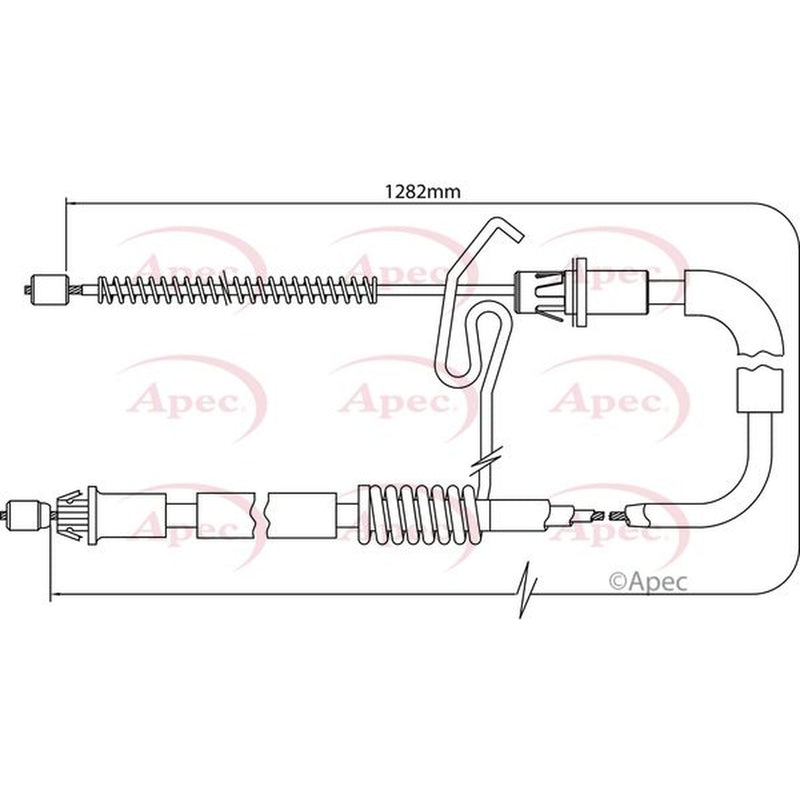 Apec Handbrake Cable Right Rear CAB1181