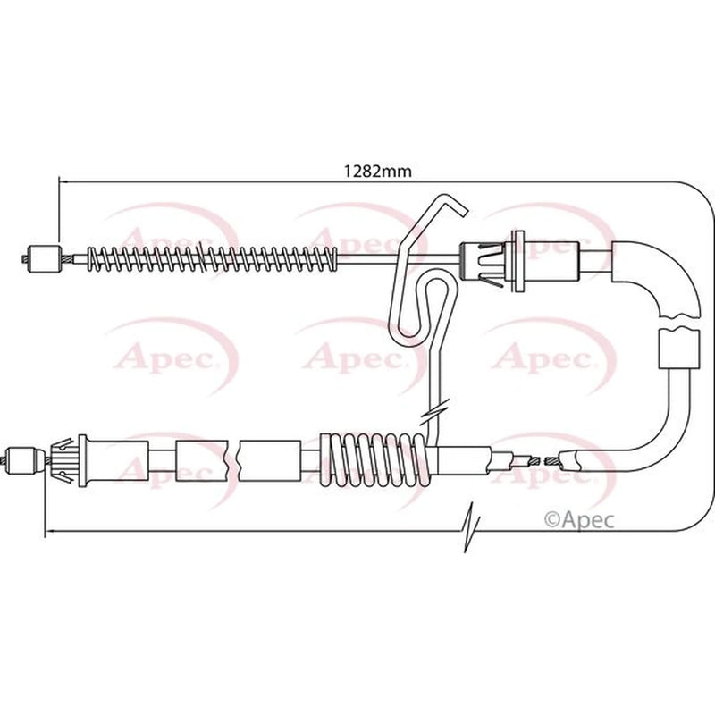 Apec Handbrake Cable Right Rear CAB1181