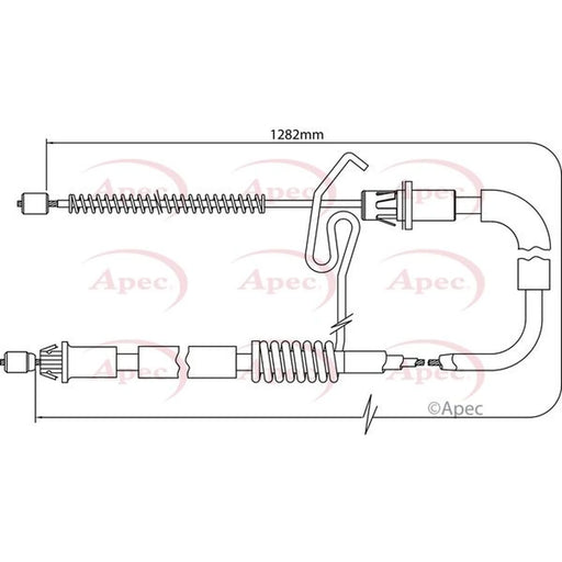 Apec Handbrake Cable Right Rear CAB1181