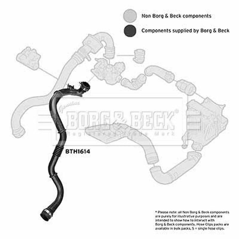 Borg & Beck Intercooler Turbo Charge Air Hose BTH1614