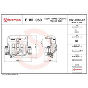 Brembo Brake Caliper Assembly Front Right FBR063