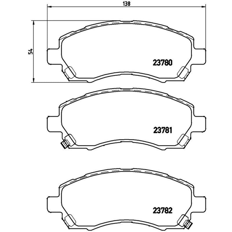 Brembo 4 x Front Brake Pad Set P78009