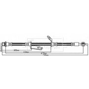 Borg & Beck Brake Hydraulic Hose Line Front Right BBH8108