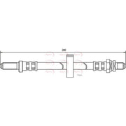 Apec Brake Hydraulic Hose Line Rear Right HOS3367