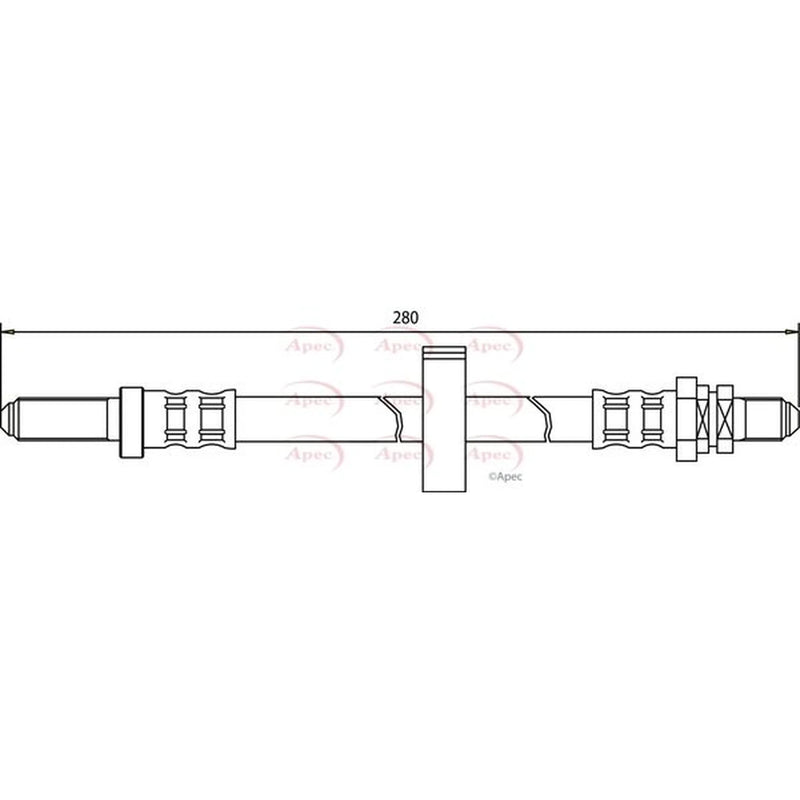 Apec Brake Hydraulic Hose Line Rear Right HOS3367