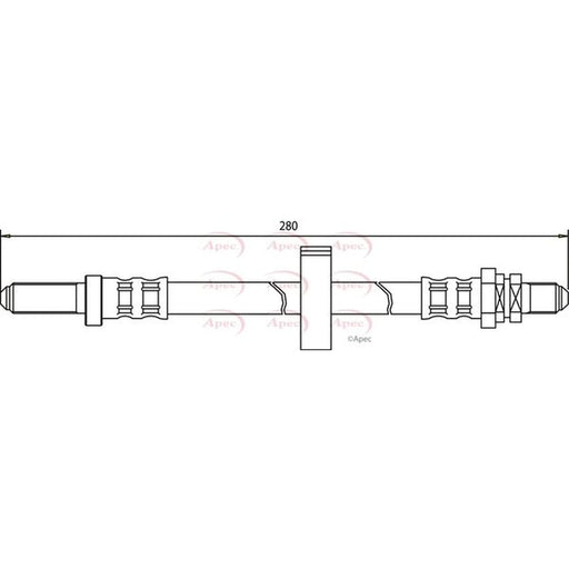 Apec Brake Hydraulic Hose Line Rear Right HOS3367