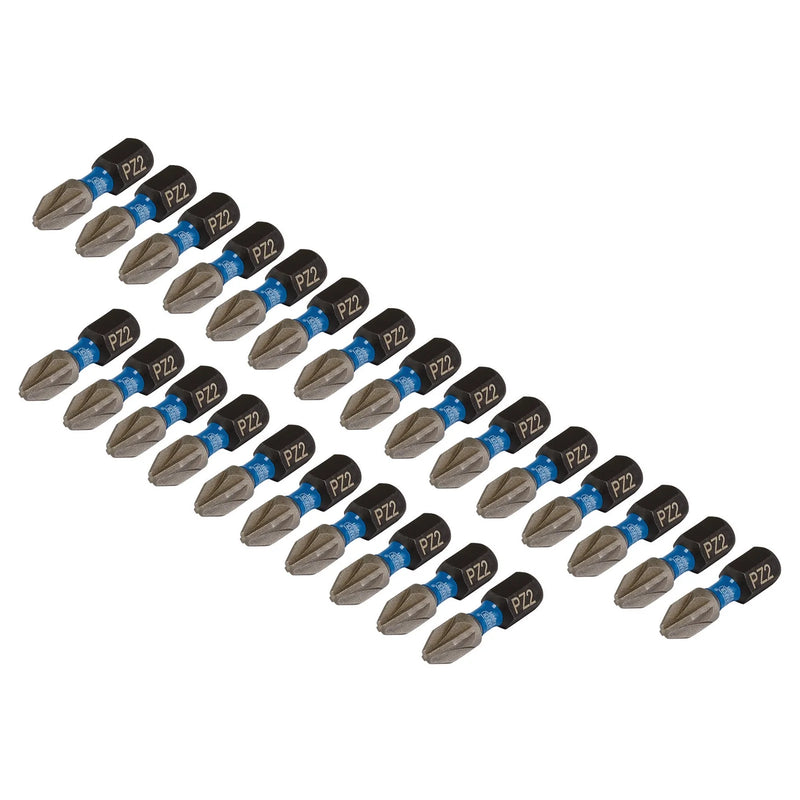 Draper Expert Impact Screwdriver Bits PZ2 25mm Hex (Pack of 25)