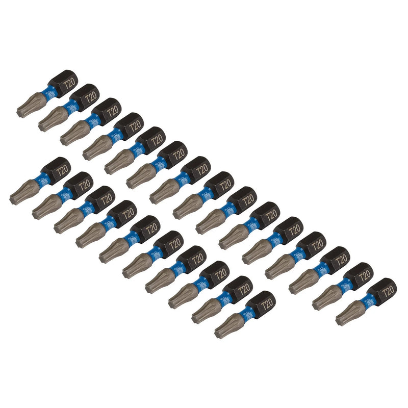 Draper Expert Impact Screwdriver Bits T20 25mm Hex (Pack of 25)