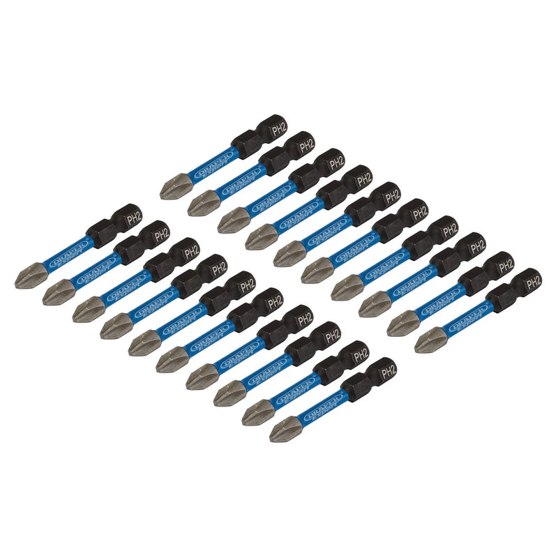 Draper Expert Impact Screwdriver Bits No.2 x 50mm (Pack of 20)