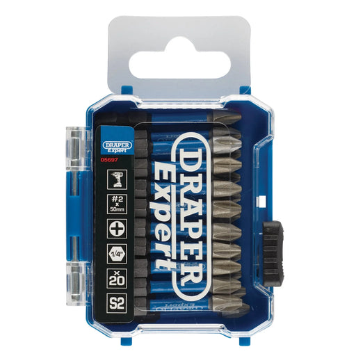 Draper Expert Impact Screwdriver Bits No.2 x 50mm (Pack of 20)