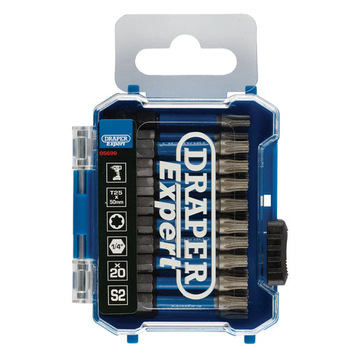 Draper Expert Impact Screwdriver Bits T25 x 50mm 20 Pack
