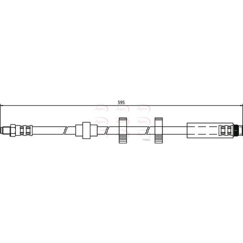 Apec Brake Hydraulic Hose Line Front HOS3655