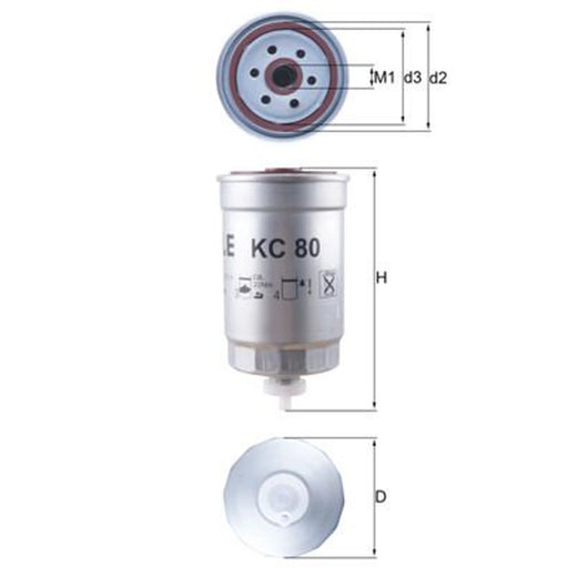 Mahle Fuel Filter Element KC 80