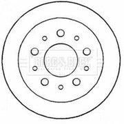 Borg & Beck 2 x Solid Rear Brake Discs BBD4609