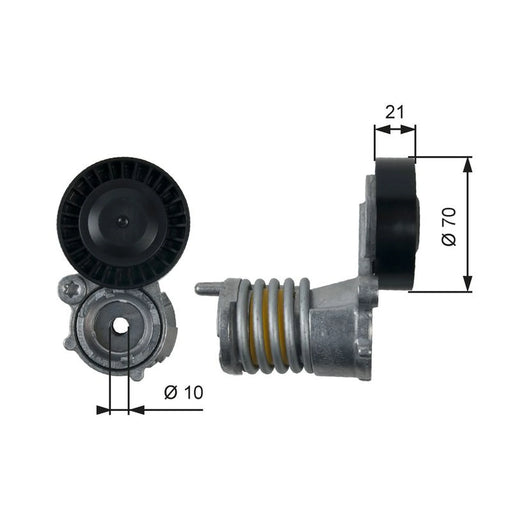 Gates Auxiliary Belt Tensioner T39157