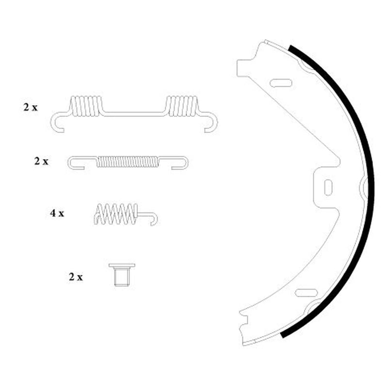 Mintex Parking Brake Shoe Set MFR624