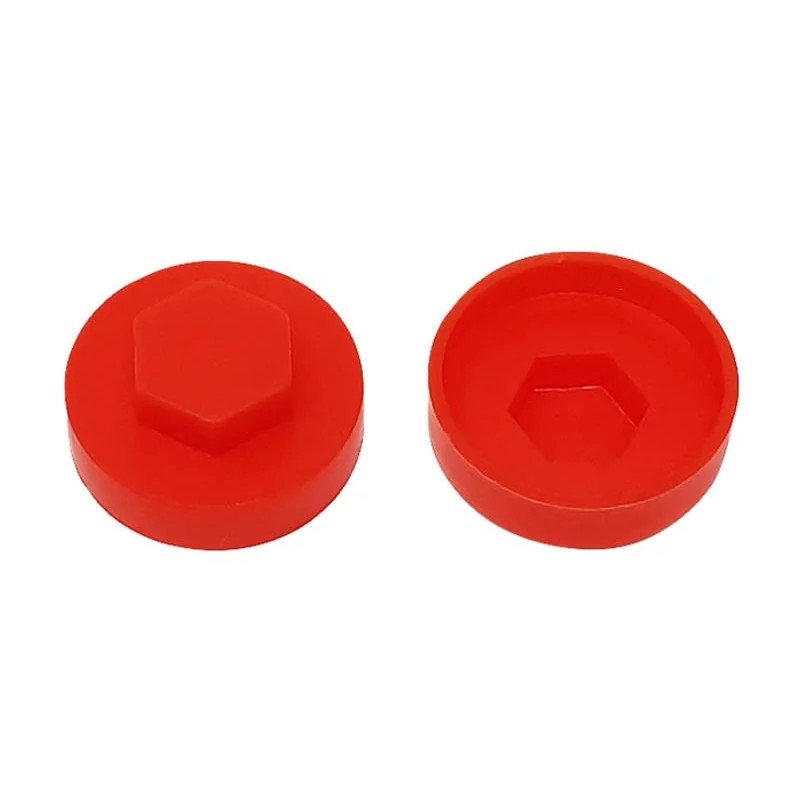 ForgeFix TechFast Cover Cap Poppy Red (Pack 100) 16-19mm