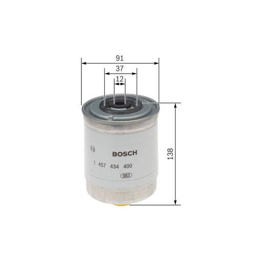 Genuine Bosch Car Fuel Filter N4400 Fits Ford Transit 80 Di - 2.5 - 97-00 145743 Bosch  - Town Parts