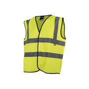 Scan Hi-Vis Waistcoat Yellow - L (44in) (Pack of 80) - SCAHVWLE80