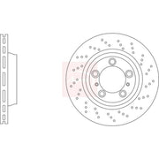 Apec 2 x Perforated/Vented Front Brake Discs DSK3360