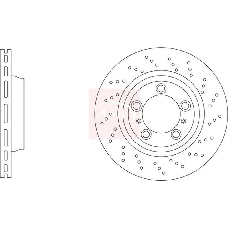 Apec 2 x Perforated/Vented Front Brake Discs DSK3360