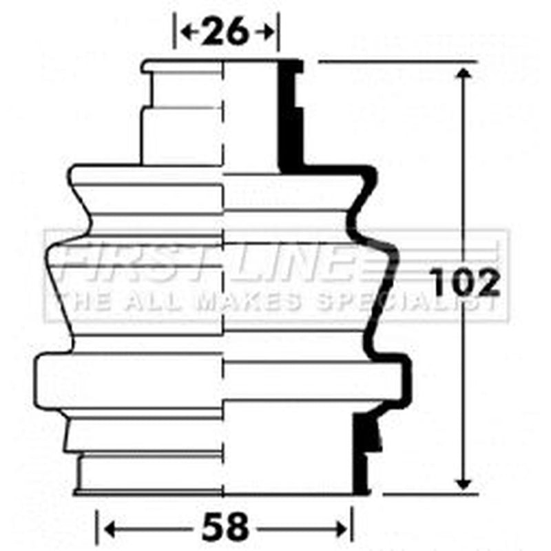 First Line Drive Shaft Bellow Kit Front Left FCB2911