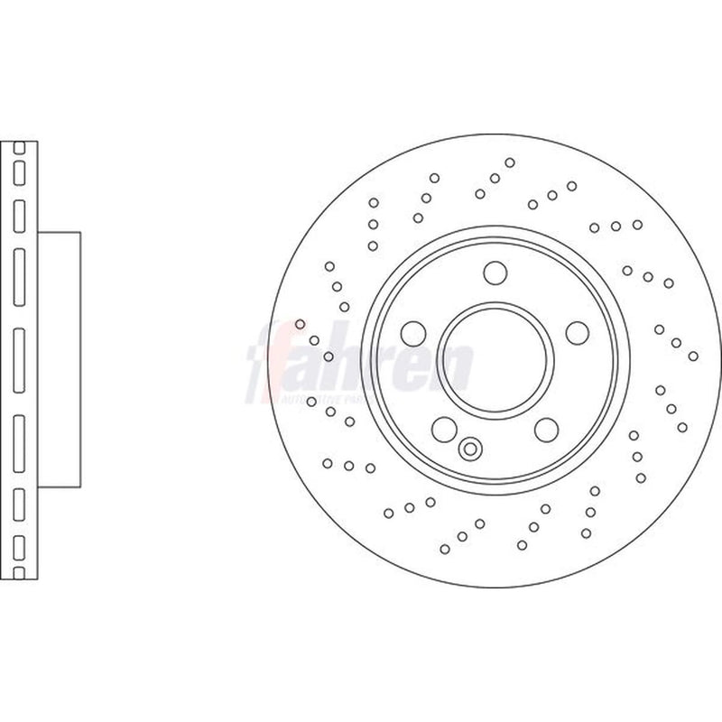 Fahren 2 x Vented Front Brake Discs FBD6840