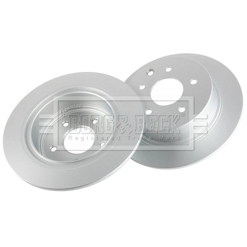 Borg & Beck 2 x Solid Rear Brake Discs BBD4670