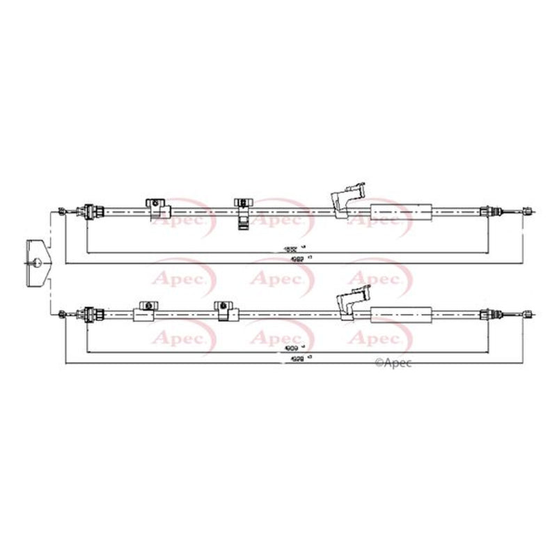 Apec Handbrake Cable Left Rear CAB1613