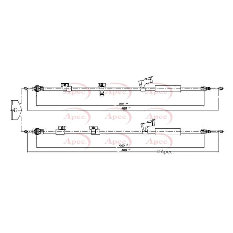 Apec Handbrake Cable Left Rear CAB1613