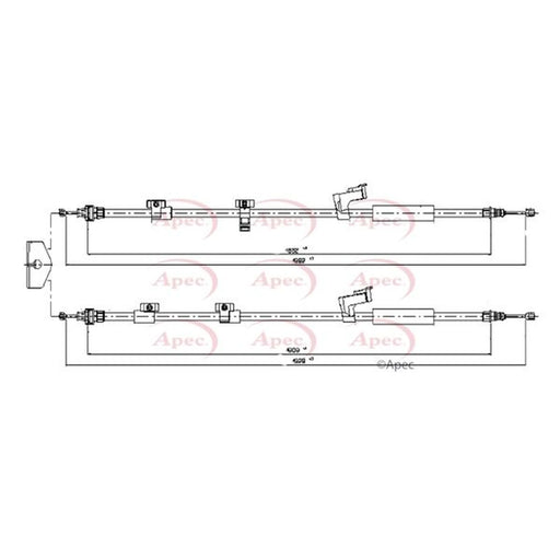 Apec Handbrake Cable Left Rear CAB1613