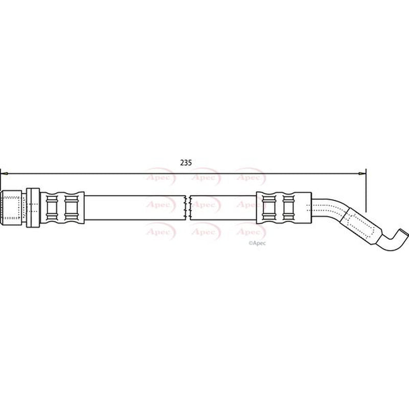 Apec Brake Hydraulic Hose Line Rear HOS3697
