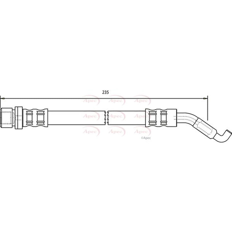 Apec Brake Hydraulic Hose Line Rear HOS3697
