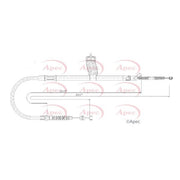 Apec Handbrake Cable Left Rear CAB1859