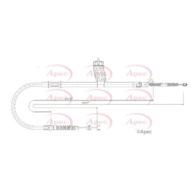 Apec Handbrake Cable Left Rear CAB1859