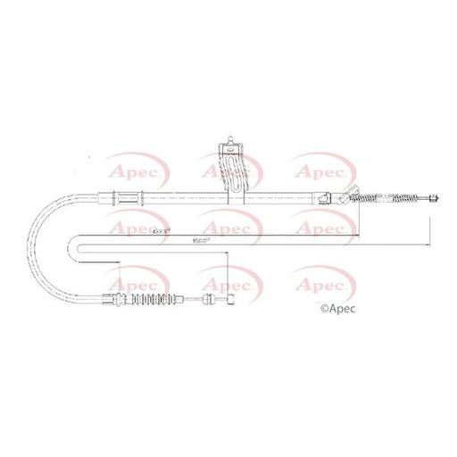 Apec Handbrake Cable Left Rear CAB1859