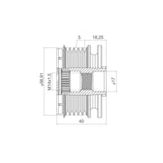 Valeo Alternator Overrunning Freewheel Clutch 588445