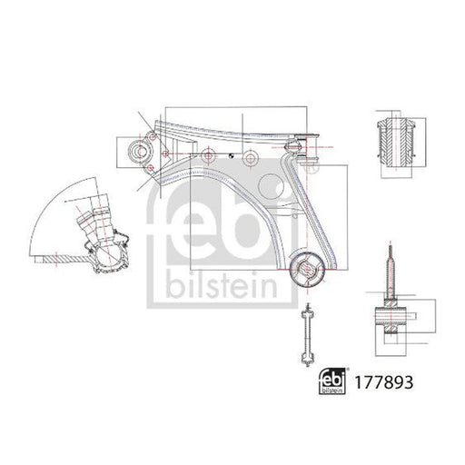 Febi Control/Trailing Arm Front Left 177893