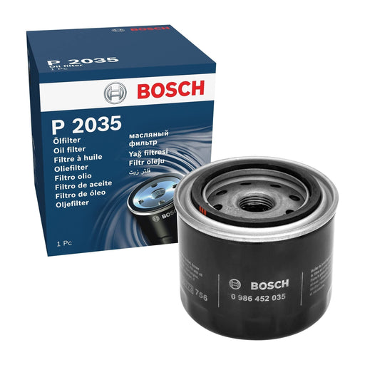 Genuine Bosch Car Oil Filter P2035 Fits Nissan Micra - 1.0 - 82-89 0986452035 Bosch  - Town Parts