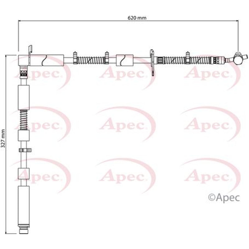 Apec Brake Hydraulic Hose Line Front Left HOS4175