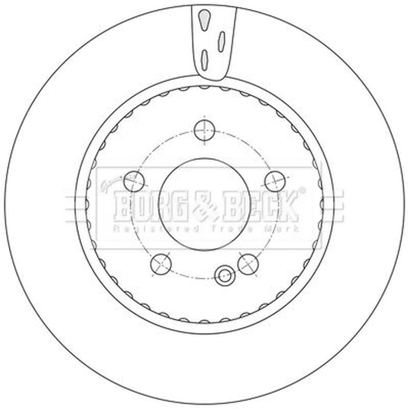 Borg & Beck 2 x Vented Rear Brake Discs BBD7021S