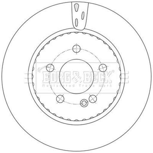 Borg & Beck 2 x Vented Rear Brake Discs BBD7021S