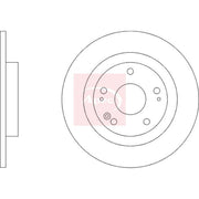 Apec 2 x Solid Rear Brake Discs DSK4144
