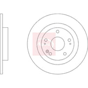 Apec 2 x Solid Rear Brake Discs DSK4144