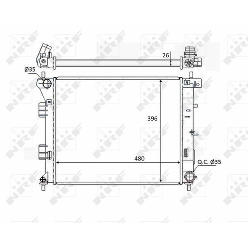 NRF Engine Radiator 58522