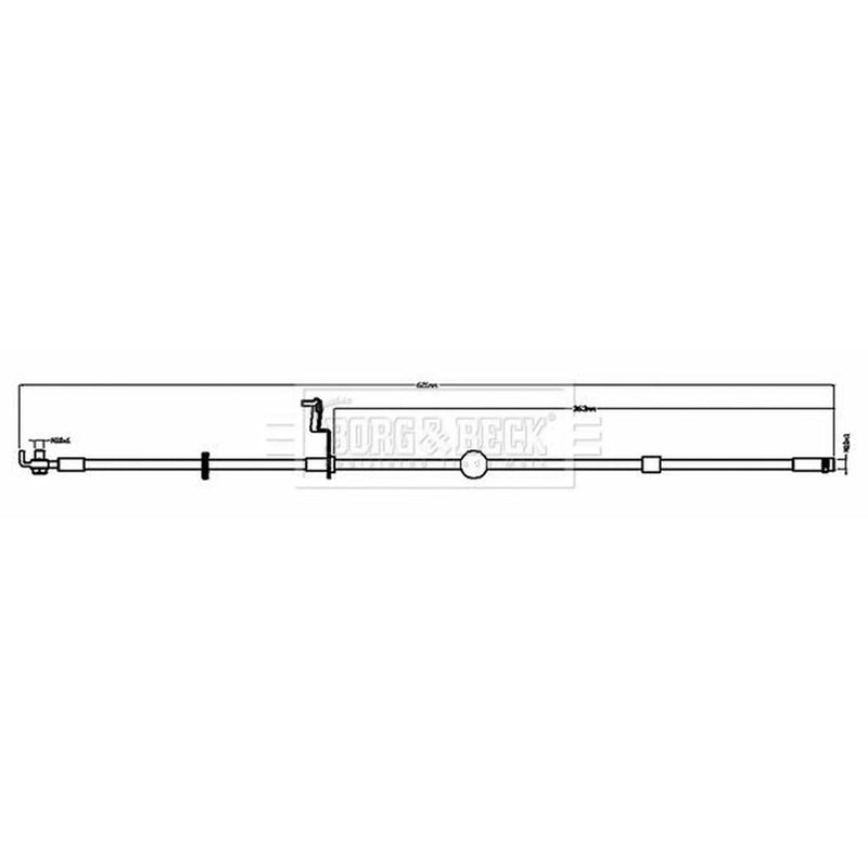 Borg & Beck Brake Hydraulic Hose Line Front Left BBH8800
