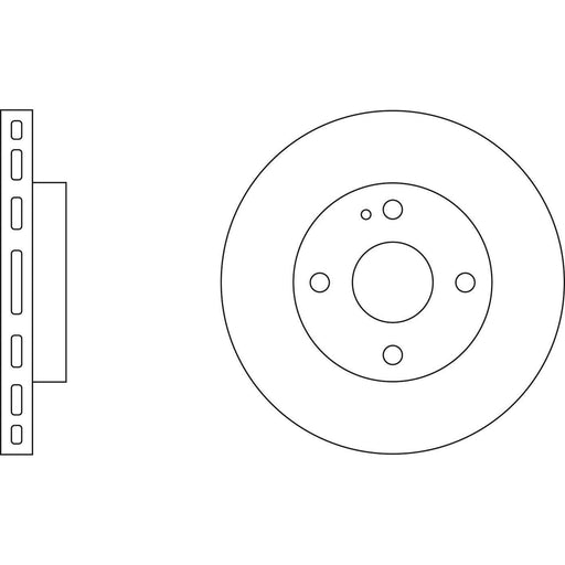 Apec Brake Disc Front Fits Kia Mentor Mazda 323 Demio Familia Apec  - Town Parts